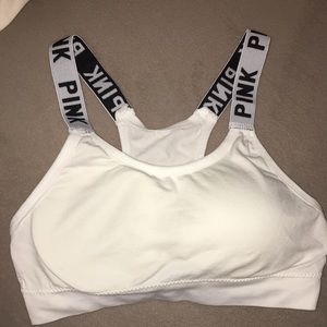 Pink sports bra